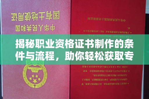西林揭秘职业资格证书制作的条件与流程，助你轻松获取专业认证